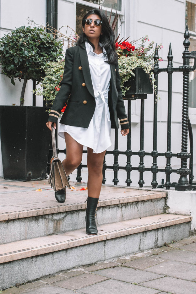 How To Style Your Shirt Dress for Autumn - The Silk Sneaker